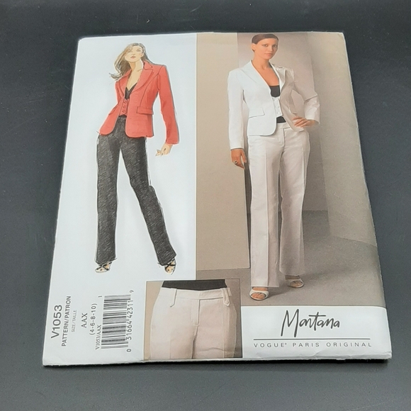 Vogue Paris Original Sewing Pattern V1053 Montana Suit Size 4-10 Uncut - Picture 1 of 5